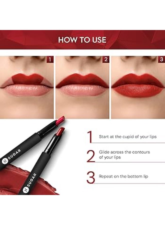 SUGAR Cosmetics Matte Attack Lipstick for Women | Transferproof & Smudgeproof | Lasts upto 12hrs | Enriched With Jojoba Oil | 2gm - Maroon Vibe - Image 2